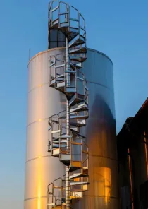 Storage tanks at a fuel depot